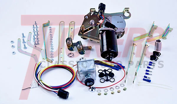 Sistema de limpiaparabrisas para camioneta Chevy 3100 GMC 1947-1954 2 velocidades retardo intermitente Foto 2 de 4