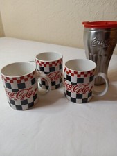 3 Vintage Gibson Coca Cola Coke Coffee Cup and Metal Coca Cola Cup