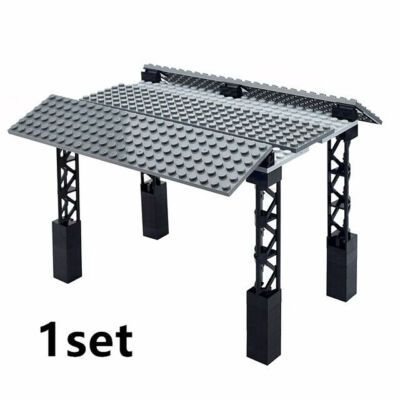 City Train Bridge & Traffic Lights DIY Blocks Set for Lego MOC - 14 Styles