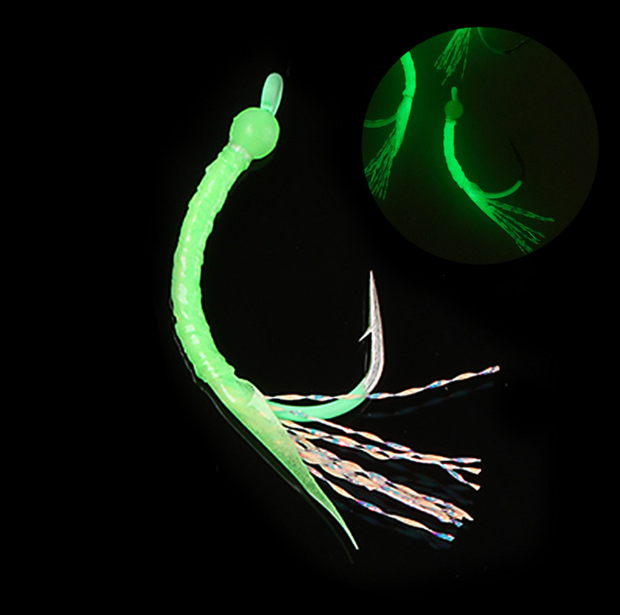 6pcs Luminous Beadhead Flies For Sabiki Rigs Saltwater Lures Fishing Hook 3# - Image 20