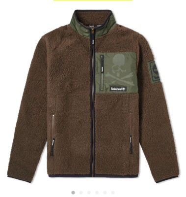 NEW BROWN LARGE Timberland x Mastermind Japan FLEECE JACKET | eBay