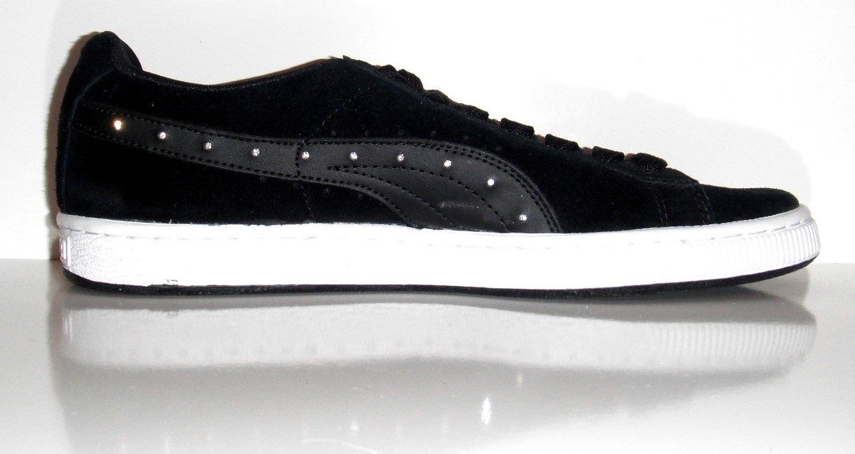 New Puma Men Eco Ortholite Black Suede Studded Sport Sneakers Shoe sz