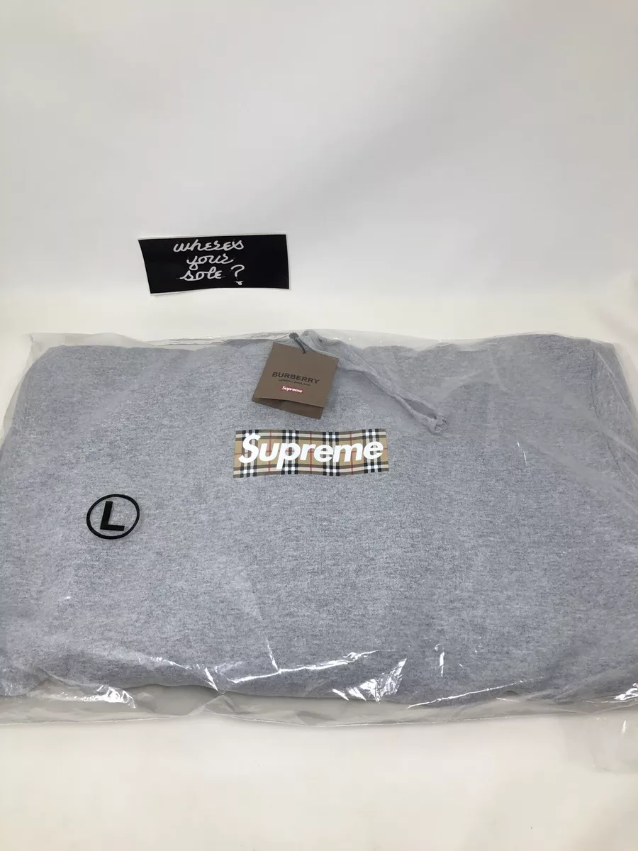 Supreme Bogo Heather Grey Hoodie Box Logo