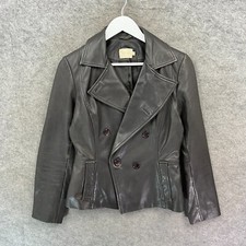 Reiss Jacket Womens 12 Genuine Leather Biker Motorcycle Mod Trucker Coat Top
