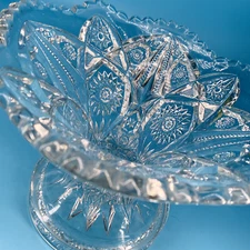 Glass Punch Bowl Base Tazza Heavy-Footed Pedestal