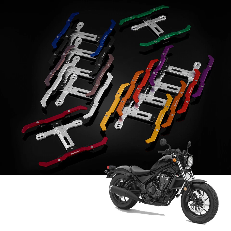 Motociclistas de aluminio con soporte de licencia trasera estándar para Honda Rebel 500 2017-2019 Foto 2 de 4