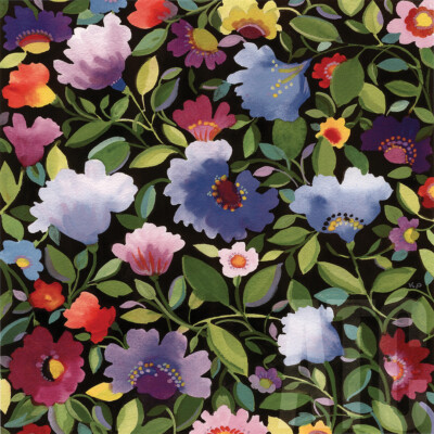 INDIA GARDENS I (27x27'') & II (27x27) by KIM PARKER - 2PC SET CHOICES of CANVAS