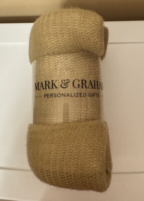 Mark & Graham Gray Knit Throw Blanket 50  x 60  NEW