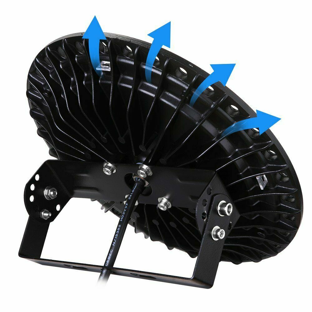 Cerbiut 100W UFO LED High Bay Light - 8000 Lumens, IP65, 110V - For Warehouse, Shop, Garage (4D Ultra-Thin)