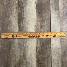 Frank R Wade Underwood Electric Typewriters Advertising Wood Ruler Mobile, Ala. thumbnail