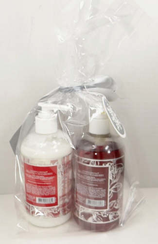 Bath & Body Works Frosted Cranberry Hand Soap & Hand Lotion 12 oz New Gift Set - Picture 3 of 7