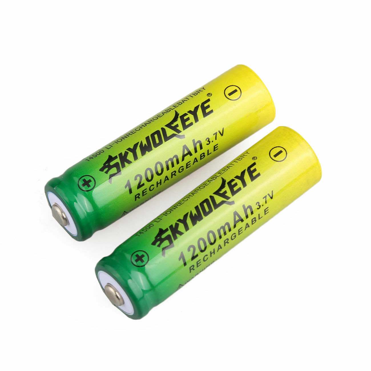 4pcs SkyWolfEye 14500 Battery 3.7V Li-ion Rechargeable Batteries For Flashlight 