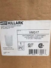 Killark VMG17     Glass Globe  Clear Ribbed  Low Glare  5-1/2" Dia. Threaded