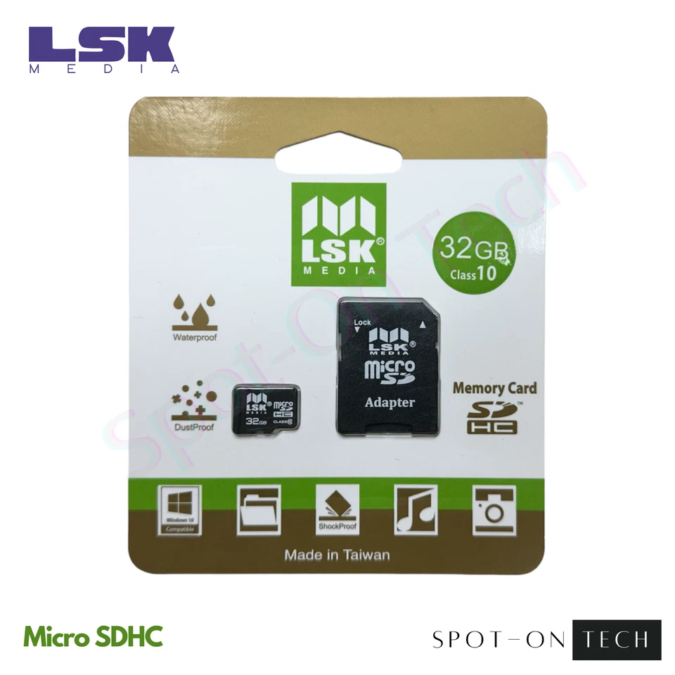 LSK Micro SDHC 32GB Memory Card Class10 With Adapter Taiwan Same day Ship BULK - Image 2 of 4