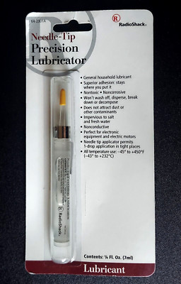 NEW Needle-Tip Precision Lubricator Oil Nontoxic Nonconductive 1/4 oz RadioShack