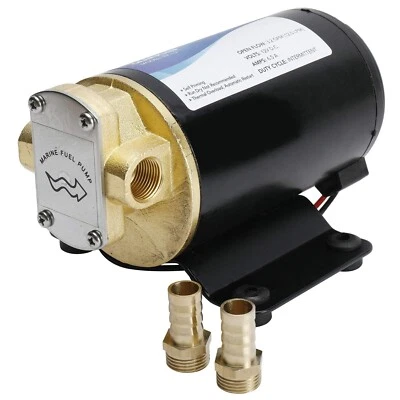 YaeMarine 12V 3.2GPM Oil Pump Turbo Pump Oil Scavenge Pump Gear Pump Black - Bild 1 von 4