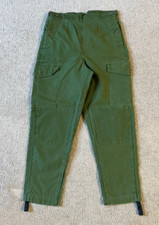 VTG Swedish Military Army C 42 Double Knee Cargo Pants - Size 28R