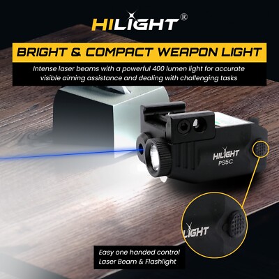 HiLight PS5C CYAN Laser Sight Beam Tactical 400 Lm Flashlight
