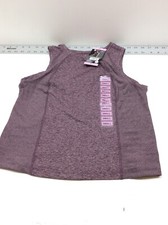 Member's Mark Ladies Soft Rib Cropped Tank Purple Eggplant Heather Small