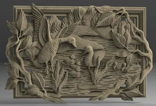 STL 3D Model DUCKS for CNC Router 3D Printer Engraver Carving Aspire Artcam
