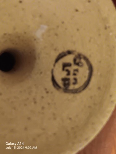 vintage studio pottery stoneware signed Chalice Goblet Collectible Gift - Picture 6 of 6