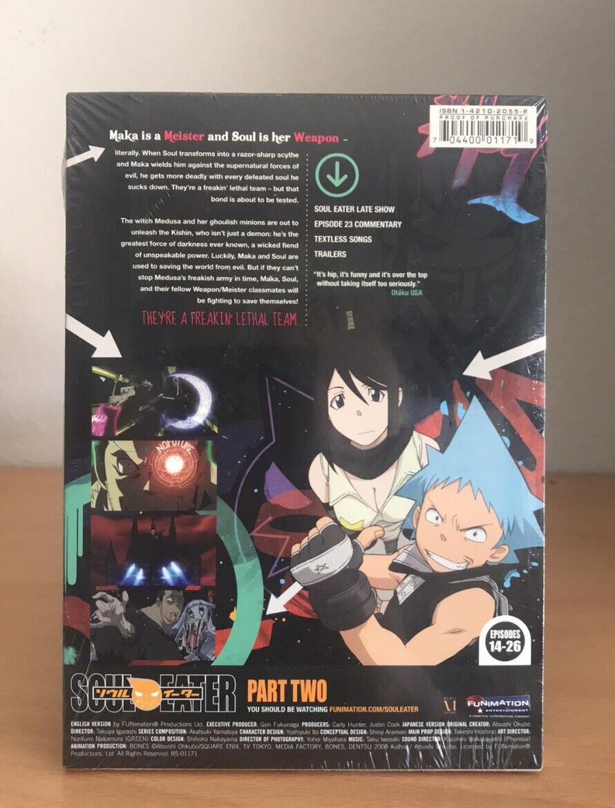 Soul Eater Part One & Two Lot of 2 Anime DVD - Episodes 1 - 26