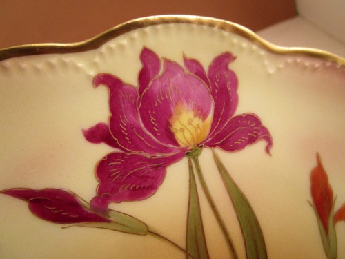 Vintage Haviland W A Pickard China Hand Painted Dessert Salad Plate Flowers - Picture 6 of 11