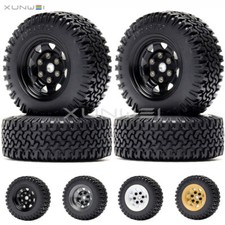 Llanta Beadlock de 1,55 pulgadas neumático de goma RC Rock Crawler D90 TF2 LC70 L80