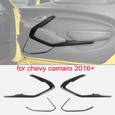 Car Door Decor Cover Trim Strip Moldings for Chevy Camaro 2016-2024 Carbon Fiber