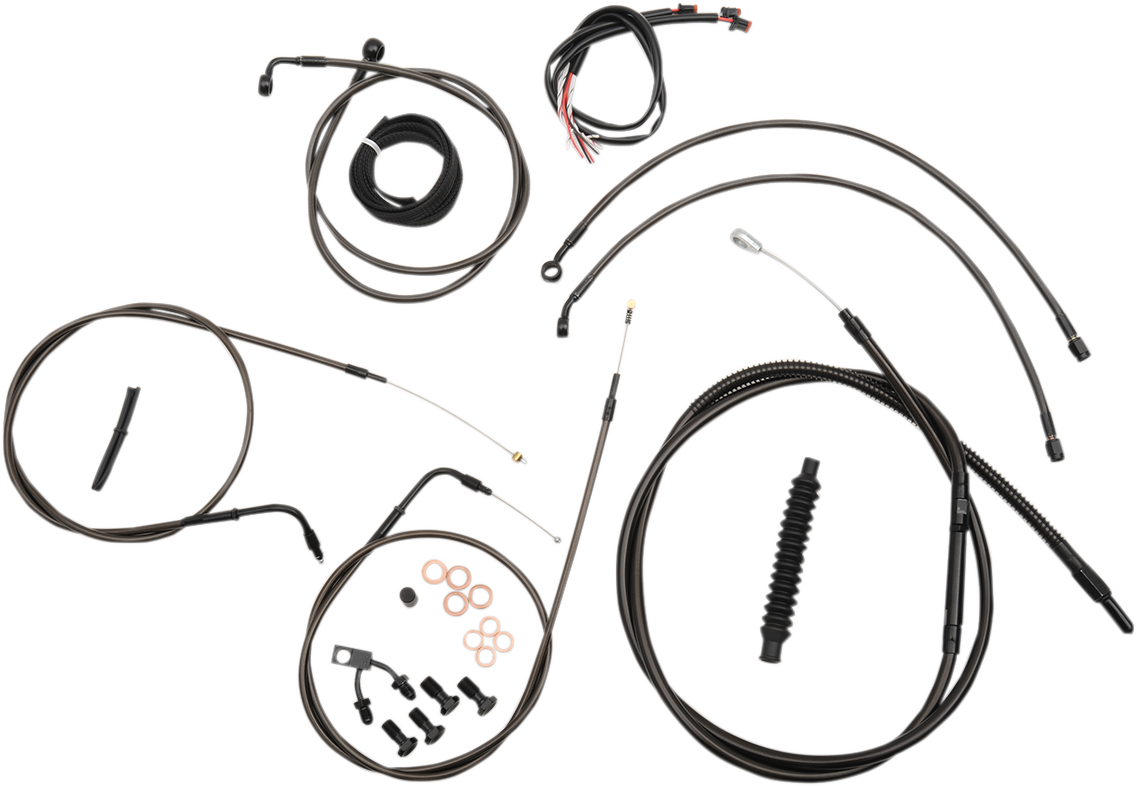 LA Choppers Cable/Brake Line Kit 18-20in. Ape Hangers Midnight LA