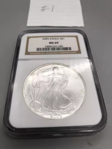 2005 American Silver Eagle $1 NGC MS69
