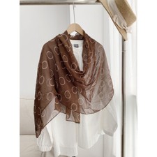 New Boutique 2025 Georgette 100 Silk Breathable Shawl Sunscreen Scarf Printing 