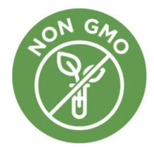 Non GMO merchandise food labels 1000 per roll stickers 1" size round