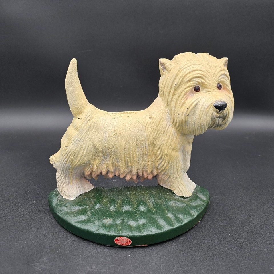 Westie Cast Iron Scottie Dog Terrier Dog Door Stop Stay West Highland