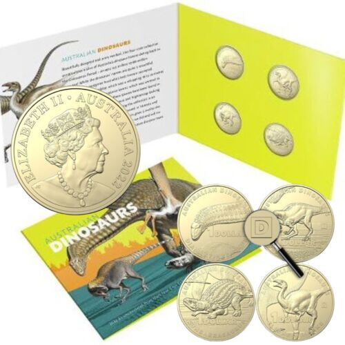 NEW AUSTRALIAN DINOSAURS 2022 DINO PRIVY MARK UNCIRCULATED FOUR COIN SET - Picture 1 of 11