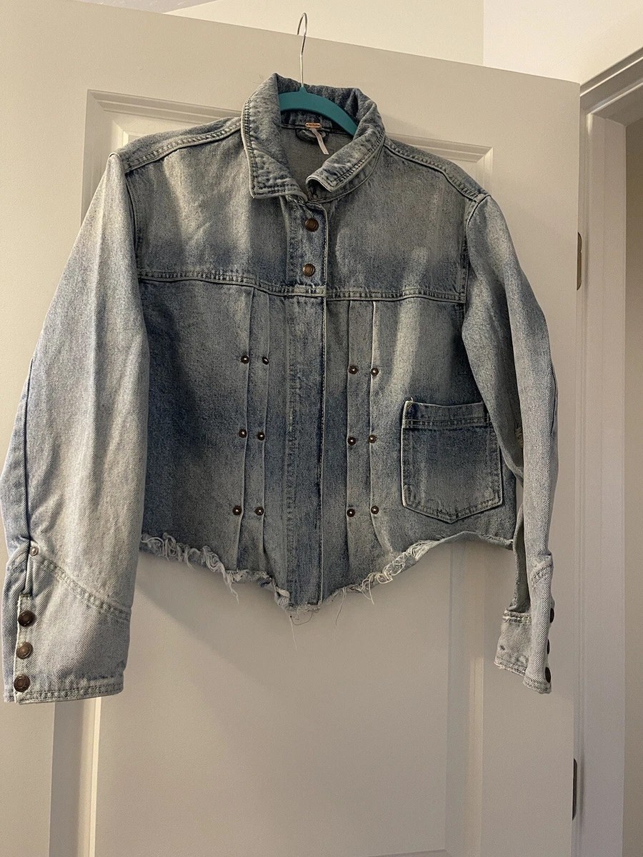 Free people dillon denim jacket sale