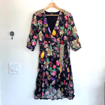 Robe Desigual Taille S/36 - Couleur Marron, Style évasé Avec Manches Longues - Viscose - Occasion Très Bon état