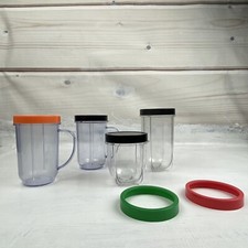 Magic Bullet Blender Mugs Cups Handles Replacement Lids Rims Parts Lot of 10