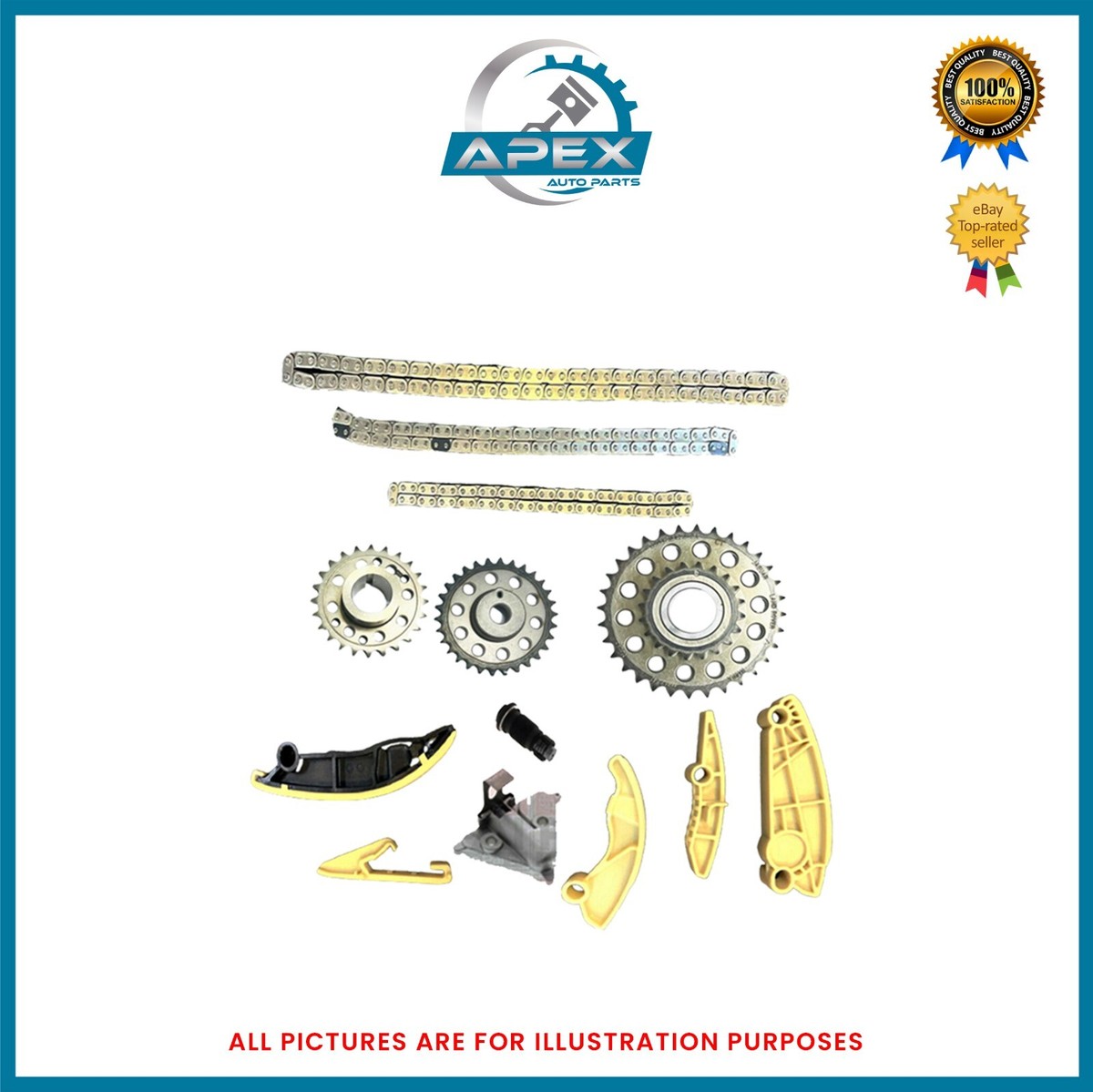 Kit Reconstruction Moteur Jaguar/Land Rover 2.0 Diesel - Réf. LR-204DTD - Inclut Vilebrequin Nitrate, Pistons, Joints, Etc. - Neuf Avec Garantie 3 Mois