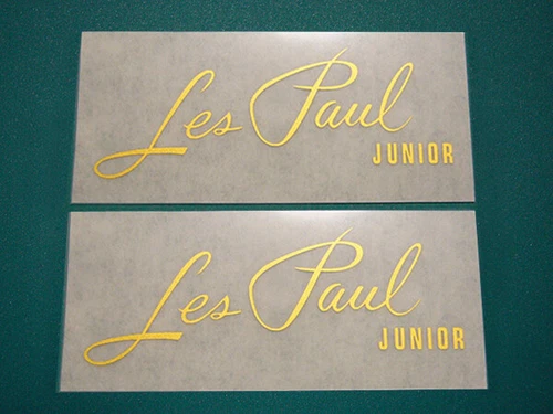 GIBSON Les Paul JUNIOR Repair Logo Decal Instant Lettering Type guitar Set of 2