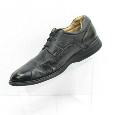Johnston & Murphy Black SHEEPSKIN Leather Split Cap Toe Oxfords s-l400.jpg main image 2