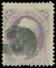 US Scott #153, 24¢, Used, A Couple of Pulled Perfs, SCV $210.00! (SK)