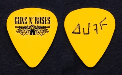Vintage Waffen N' Rosen Duff Mckagan Signatur Gelb Gitarre Pick - 1991 Tour Gnr