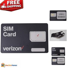 4G LTE SIM Card by Verizon: All Sizes 3-in-1 Design Includes Punch-Out Feature
