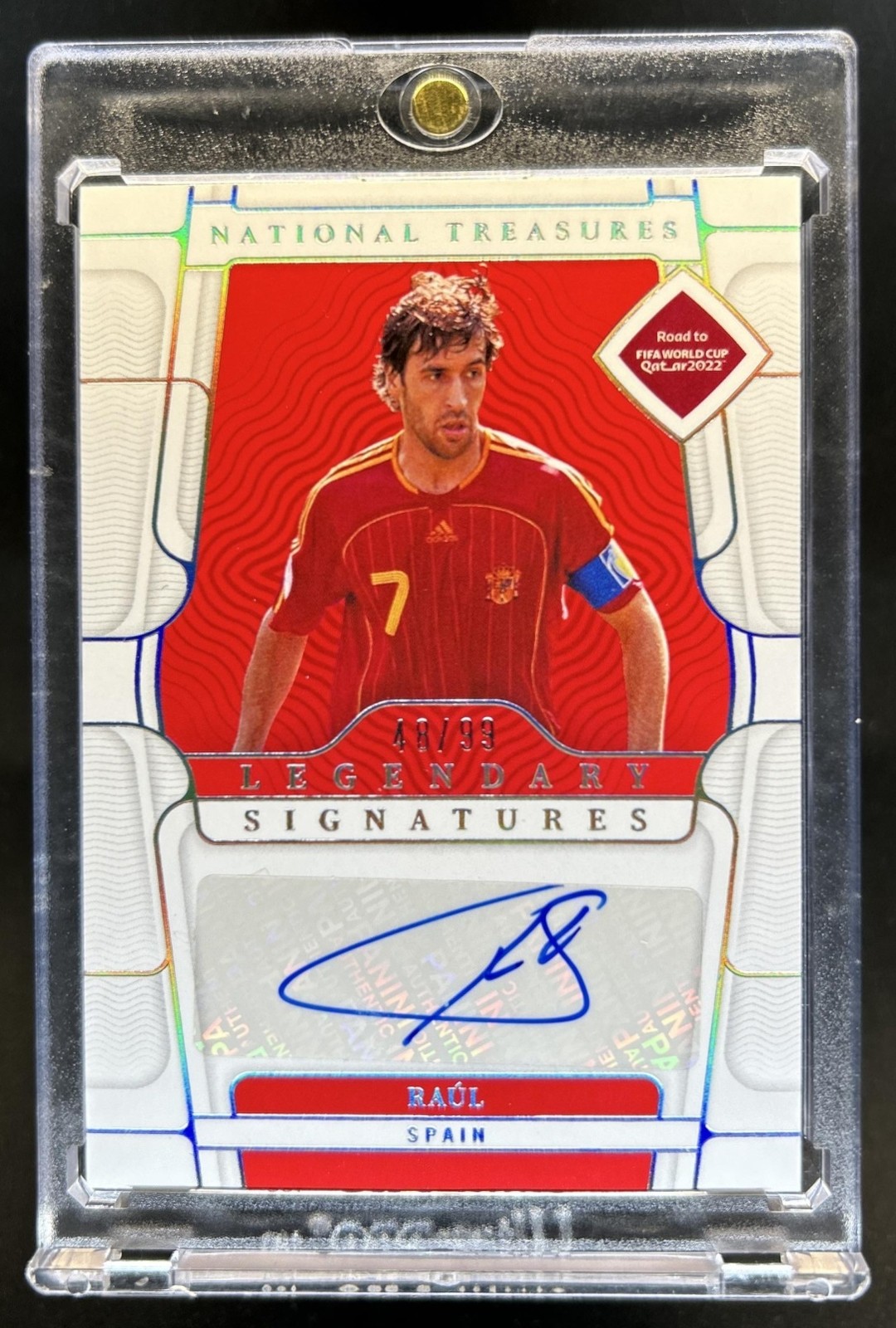 2022-23 National Treasures Road to World Cup Raul Legendary Signatures Auto #/99