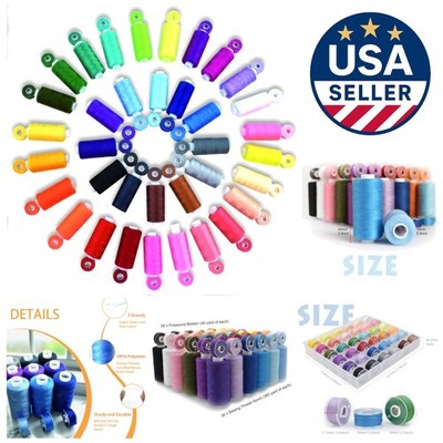 36 Colors Sewing Thread Kit: 72-Pcs with 360 Yards Spools for Seamless Projects