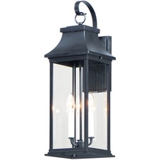 Maxim Lighting 30024CLBK Vicksburg 3 Light 24 inch Black Outdoor Wall Mount