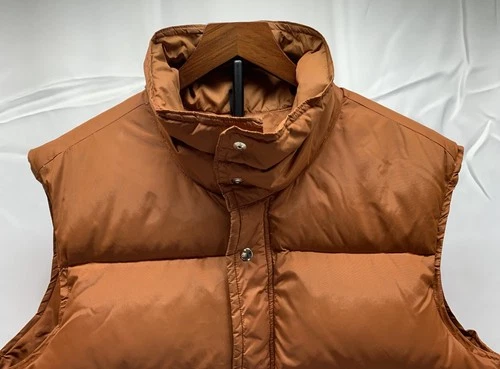 Vintage Frostline Kit Mens Large Burnt Orange Nylon Puffer Down Vest Rancher image 2