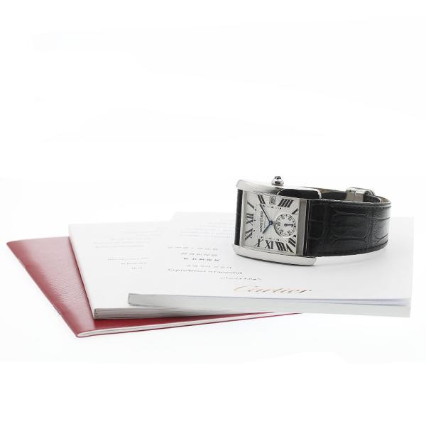CARTIER TANK MC LM W5330003 34mm SS Silver #C28322
