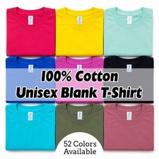 100% Cotton Blank T-Shirt | Premium Unisex Crew Neck Tee | Modern Fit | Fitys